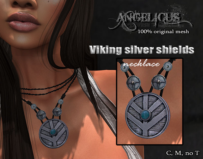 ::ANGELICUS:: Viking silver shields necklace
