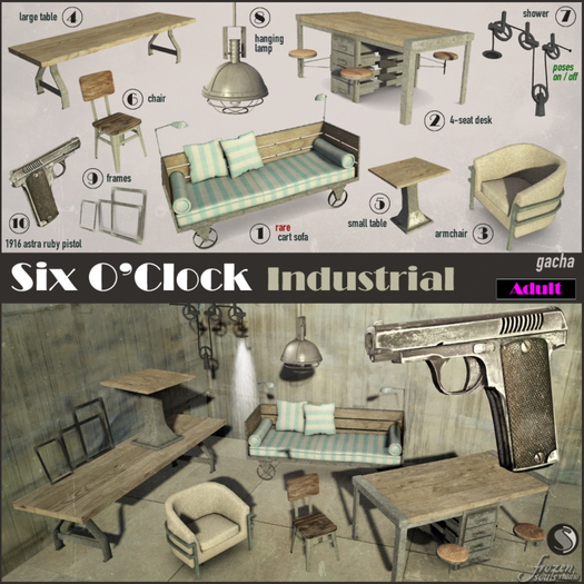 !six o'clock! [INDUSTRIAL-1] Cart Sofa* - RARE