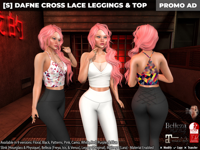 [S] Dafne Cross Lace Leggings & Top Demo