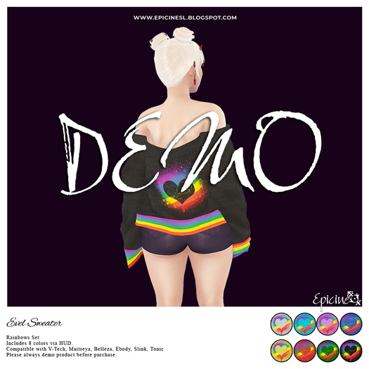 Epicine - Evel Sweater - Rainbows Set =DEMO=