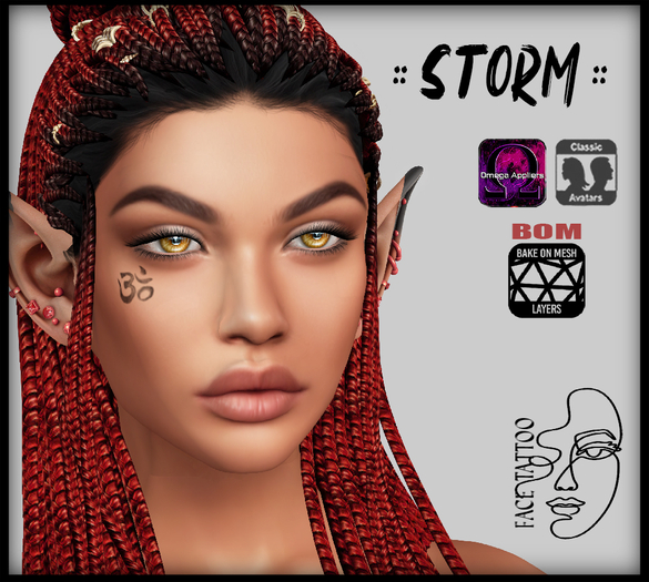 Face Tattoo :: Storm ::
