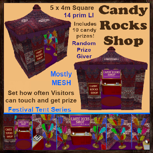 (CC) Carnival Funfair: Candy Rocks Shop - Sweet Treat Festival Tent booth