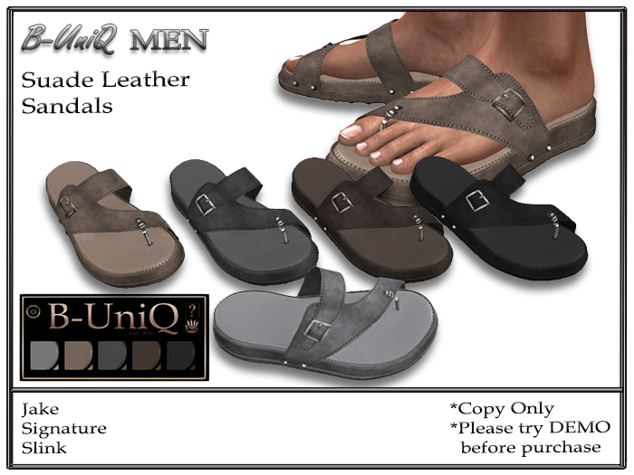 B-UniQ Men - Suede Leather Sandals
