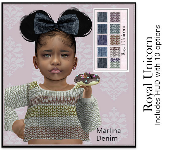 !! RU !! Marlina Denim Bow
