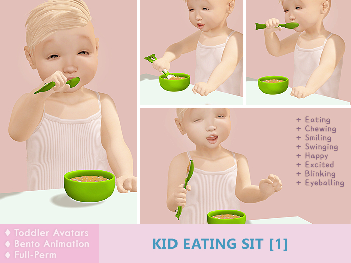 Kid Eating Sit [1] (Happy Eating)