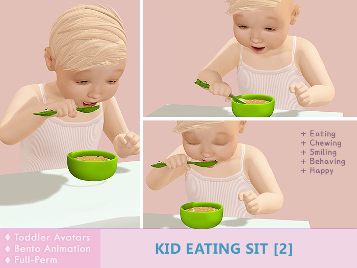 Kid Eating Sit [2] (Eating/Behaving)