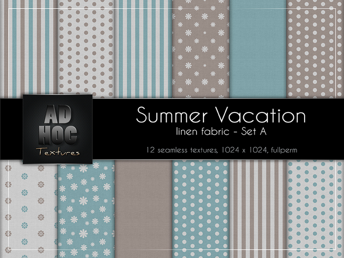 AD HOC - Fabric Linen SUMMER VACATION - Set A