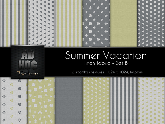 AD HOC - Fabric Linen SUMMER VACATION - Set B