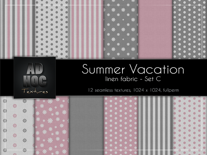 AD HOC - Fabric Linen SUMMER VACATION - Set C