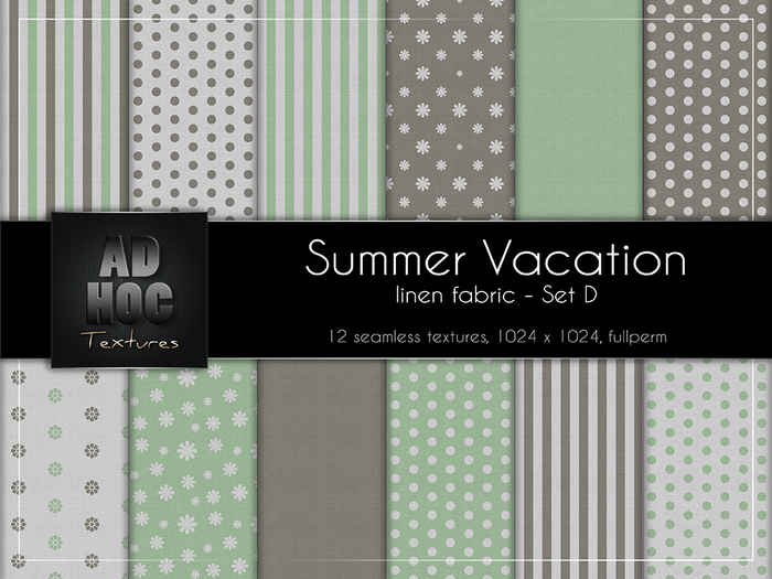 AD HOC - Fabric Linen SUMMER VACATION - Set D