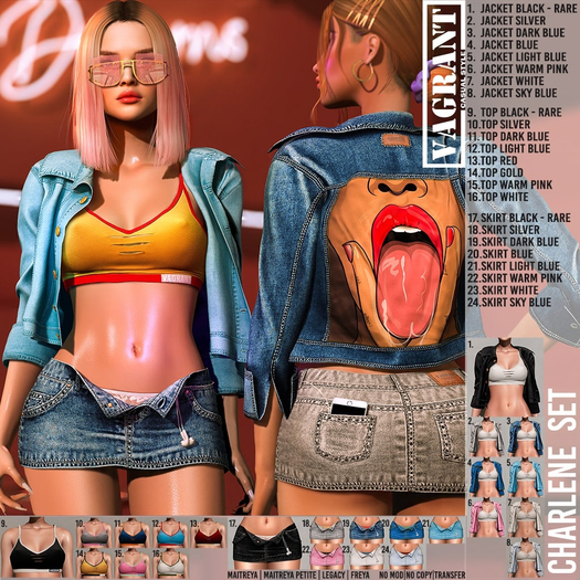 -[ vagrant ]- Charlene Top - Freya - Black - RARE