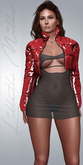 LM CHILLED - Reds Silk - Puffer Jacket & Top for Kupra Maitreya Legacy Petite Freya Hourglass