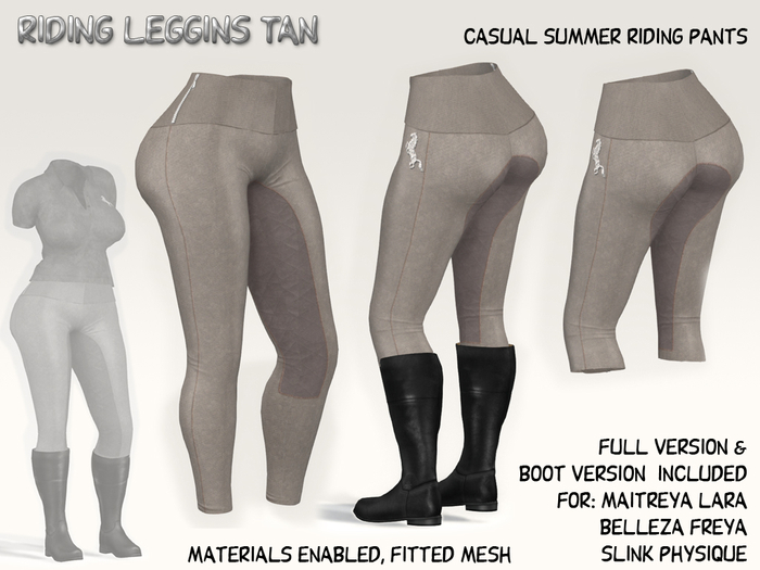 ME_Riding Leggins Tan for Lara,Freya,Physique