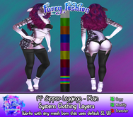 ~FF~ Zipper Leggings Plain