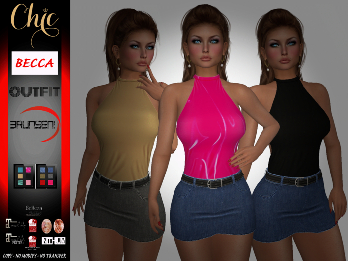 Brunsen Couture - Becca Outfit Shirt and Skirt FATPACK