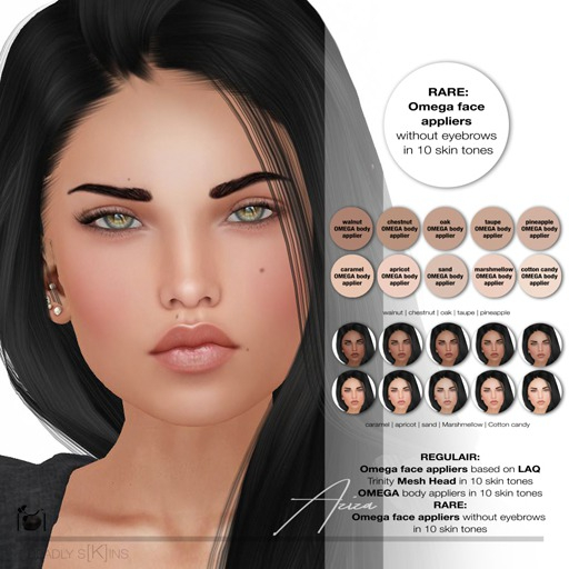 7 Deadly s[K]ins - Aziza Omega FACE no brows RARE