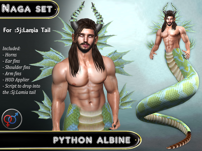 [NAGA] [S2-5] Python albine (UNISEX) [BAKEMONOYA - :5j:Lamia Tail]
