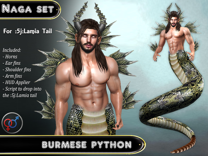 [NAGA] [S2-8] Burmese Python (UNISEX) [BAKEMONOYA - :5j:Lamia Tail]