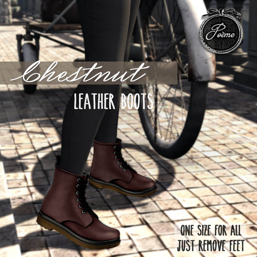 {Poeme} Chestnut Leather Boots 