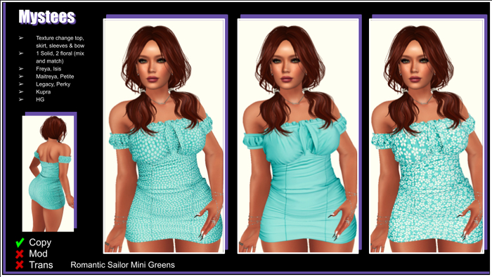 Mystees Romantic Sailor Mini Greens (wear)