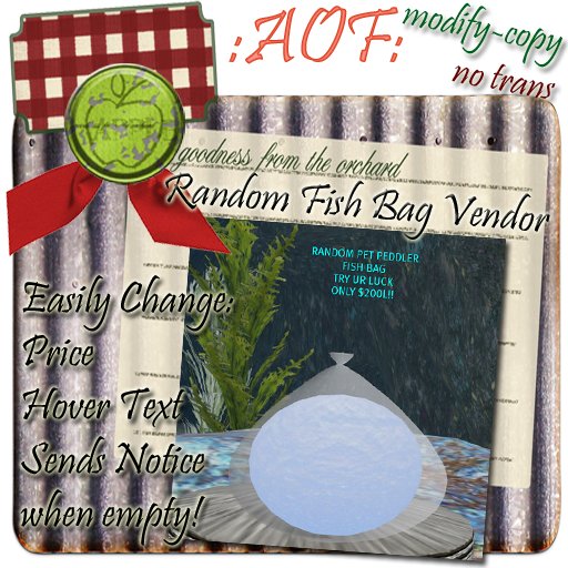 RANDOM PET PEDDLER FISH BAG VENDOR (Lucky Dip)