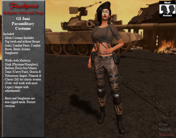 GI Juni Paramilitary Costume - Tan  