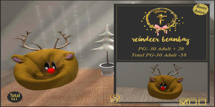 Famous_Reindeer BeanBag PG (ADD ME FOR UNPACK)