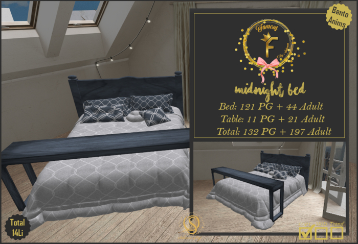 Famous_Midnight Bed PG 2.0 (ADD ME FOR UNPACK)