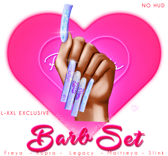 !! Pinky's Nails !! Barb Set ' L-XXL Square