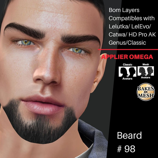 #TS# Beard #98 BOM - Lel Evo/Catwa HD Pro/AK/ Classic