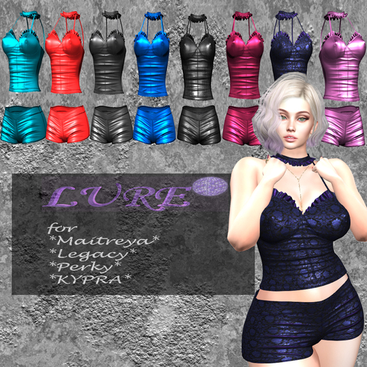 ***LURE*** corset+short ***turquoise