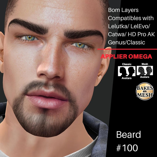 #TS# Beard #100 BOM - Lel Evo/Catwa HD Pro/AK/ Classic