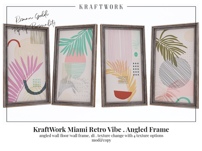 KraftWork Miami Retro Vibe . Angled Frame (Add Me)