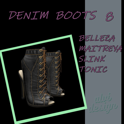 DENIM BOOTS  8*  [add me]