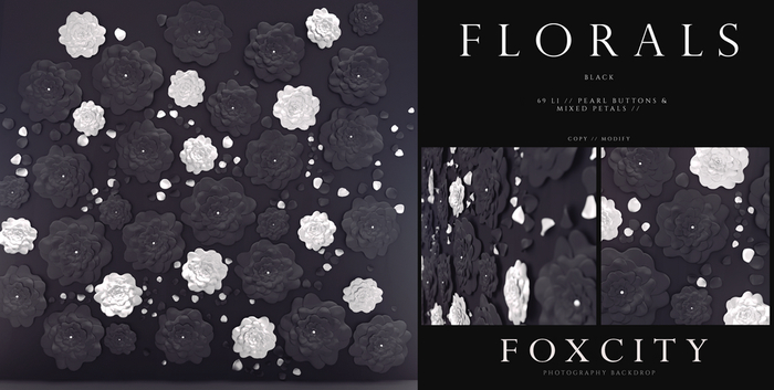FOXCITY. Photo Booth - Florals (Black)