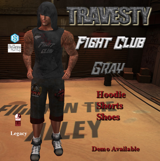 Second Life Marketplace - Travesty Fight Club Gray