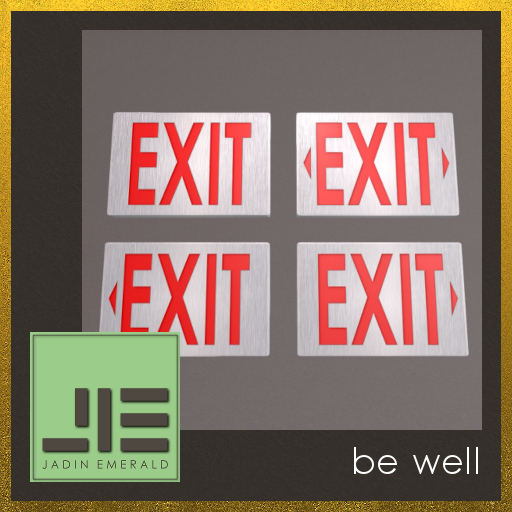 Basic Aluminum Indoor Exit Signs (4 Pack), Great for Stores, Clubs, Offices and Schools - C/M (Wear to Unpack)