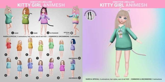 SEmotion Libellune Kitty Girl Animesh #2 RARE
