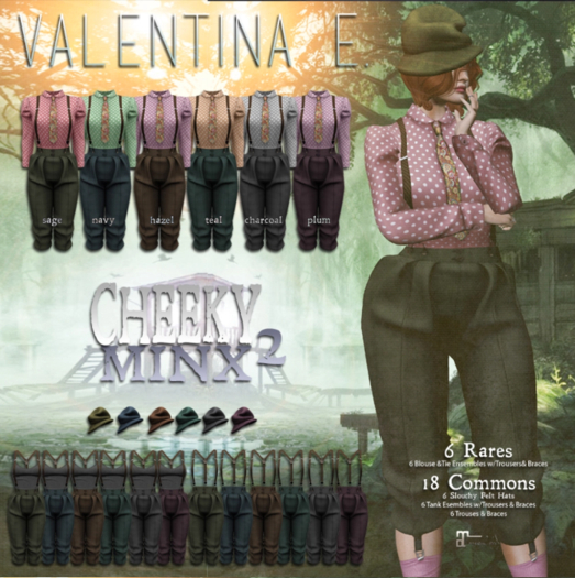 :V.e. Cheeky Tank Ensemble Navy COMMON