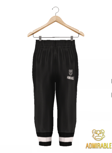 Admirable- Track Pants.(Black)