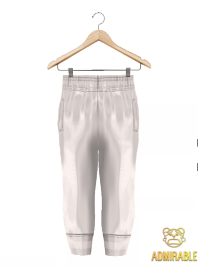 Admirable- Track Pants.(White)
