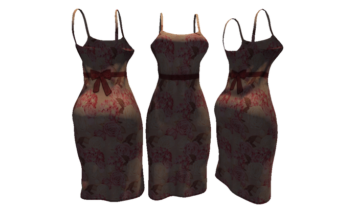 Dress below knee(red)