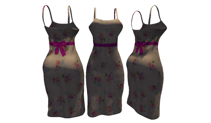 Dress below knee(pink)
