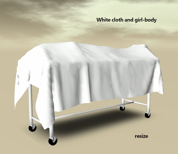 White cloth and girl body / resize Box