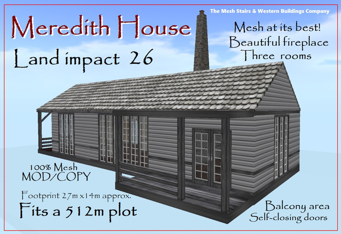 MEREDITH HOUSE 26Li  29x14m