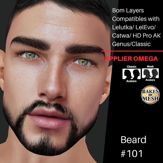 #TS# Beard #101 BOM - Lel Evo/Catwa HD Pro/AK/ Classic