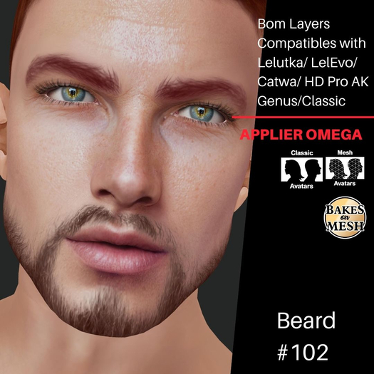 #TS# Beard #102 BOM - Lel Evo/Catwa HD Pro/AK/ Classic