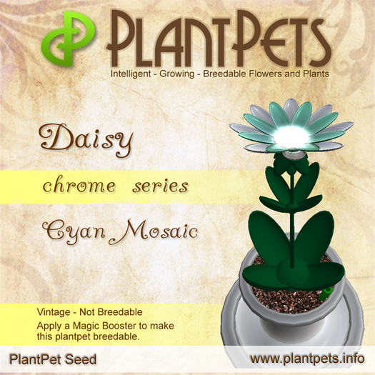 PlantPet Seed [Daisy *Chrome Cyan Mosaic*]