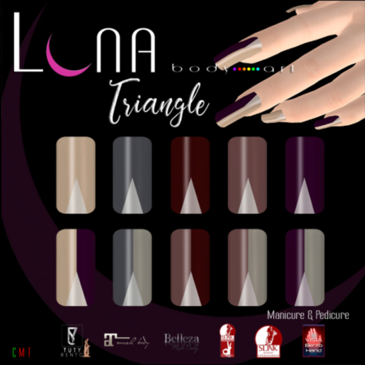 .::LUNA::. Body Art - Triangle - Nails