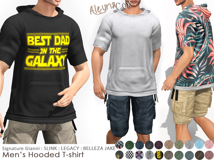 [ALEYNACOX] - JC MEN'S HOODED T-SHIRT